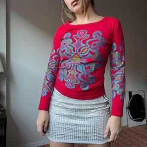 Lovely vintage 90s Morgan De Toi red top